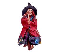 Fancy Ornament Jack-O' Folk Art Doll Collectible, Gathered Traditions Home Figures Figurines Orange Gnome (A, 20X7CM)