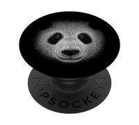 Fancy Panda-Bear Drawing Illustration Funky Panda PopSockets Adhesive PopGrip