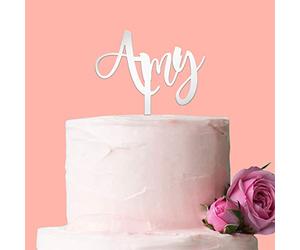 Fancy Pants Store Personalised Name Only Cake Topper: Mirror Acrylic