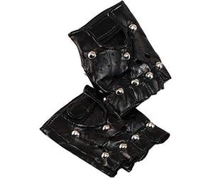 Fancy Party Christmas 1980's Rock Star Billy Idol Goth Studded Punk Glove Black