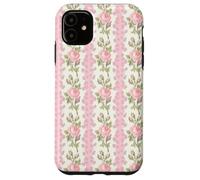 Fancy Peony Blushing Floral Coquette Toile de Jouy Retro Case for iPhone 11