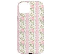 Fancy Peony Blushing Floral Coquette Toile de Jouy Retro Case for iPhone 15 Plus
