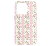 Fancy Peony Blushing Floral Coquette Toile de Jouy Retro Case for iPhone 15 Pro