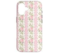 Fancy Peony Blushing Floral Coquette Toile de Jouy Retro Case for iPhone 16