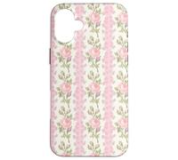 Fancy Peony Blushing Floral Coquette Toile de Jouy Retro Case for iPhone 16 Plus