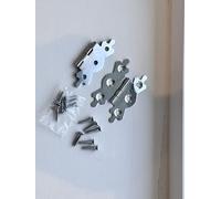 Fancy Polished Chrome Butterfly Butt Hinge 40mm 50mm Antique Butterfly Design Fancy Cabinet Door Hinge with Matching Screw Decorative Hinges Door Furniture Pack of 2 (40mm)