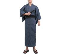Fancy Pumpkin Jinbei Men's Japanese Yukata Japanese Kimono Home Robe Pajamas Dressing Gown#11[Size L]