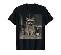 Fancy Raccoon Luxury Fine Wine Society Funny Wildlife Meme T-Shirt