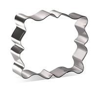 Fancy Rectangle Plaque Cookie Cutter 4 Inch - Made in the USA - Foose Cookie Cutters Tin Plated Steel Fancy Rectangle Plaque Cookie Mold