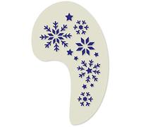 Fancy Schmancy Frozen Snowflakes Face Painting Crafting Card Making Stencil Approx 12cm x 8cm Washable and Reusable, translucent white