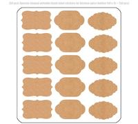 Fancy Shape Krafts Label Sticker Adhesive Gift Tages Stickers Blanks Writable for Bottles Jars Food Container Canning for Masons Jar