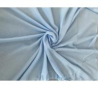 Fancy Textiles 100% Polyester Chiffon Fabric 60'' Wide (1 Meter(pre Cut), Light Blue)