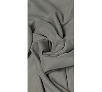 Fancy Textiles 100% Polyester Chiffon Fabric 60'' Wide (5 Meter, Light Grey)