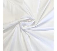Fancy Textiles Plain Polycotton Dress Craft Fabric 44'' Wide (2 Meter, White)