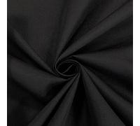 Fancy Textiles Plain Polycotton Dress Craft Fabric 44'' Wide (5 Meter, Black)
