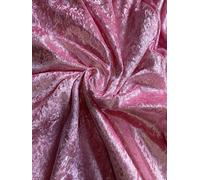Fancy Textiles Premium Glitz Crushed Velvet Stretch Velour Fabric Material 60'' Wide (Baby Pink, 1 Meter(pre Cut))