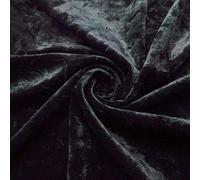 Fancy Textiles Premium Glitz Crushed Velvet Stretch Velour Fabric Material 60'' Wide (Black, 2 Meter)