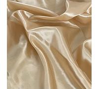 Fancy Textiles Silky Satin Plain Craft Dressmaking Fabric 60'' Wide (1 Meter(pre Cut), Gold)