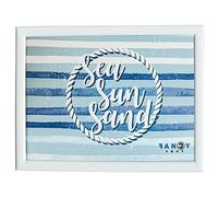 Fancy Tray Home Laptop Computer Desk, Padded Tray for Lap Ergonomic Food, Multi-Use, Table Work Base 43 x 33 x 1.5 cm, Quality Materials, Wood, Design SEA SUN SAND 1