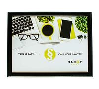 Fancy Tray Home Laptop Computer Desk, Padded Tray for Lap Ergonomic Food, Multi-Use, Table Work Base 43 x 33 x 1.5 cm, Quality Materials, Wood, CALL YOUR LAWYER Design