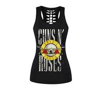 Fancy Uyee Womens Skull Shirts Gothic Workout Yoga Tank Tops Sleeveless T Shirts, Rose Gun 017, Large