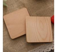 Fancy Wooden Coaster for Hot and Cold Drinks, Material, Non slip (Beech thickened)