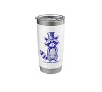 Fancy Woodland Raccoon in Top Hat Scribble Character Sketch Stainless Steel Insulated Tumbler
