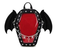 fancybag Gothic Bat Wing Women Backpack Clear Windows Ita Shoulder Bag With Pins Board Punk Girls Handbag