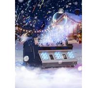 Fancybling 2000W Fog Machine, 3 in 1 Fog Bubble Machine with 2 Bubble Fans, 18 RGB LED Lights Smoke Bubble ALL IN ONE Fog Machine, Bubble Machine for Halloween Christmas Party Wedding Birthday