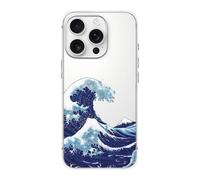 FancyCase Compatible with iPhone 16 Pro Max Case (6.9 inch)-Cool Ocean Waves Design Retro Scenic Nature Landscape Beach Pattern Flexible TPU Protective Clear Case (Big Wave)
