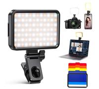 Fancycoco Selfie Light for Phone,3 Colors & Dimmable & 84 Led Phone Light Clip On Mini Portable Light With 4 Filters,2000mah Rechargeable Camera Video Light For Laptop,Call,Youtube,Tiktok, Makeup,Vlog