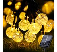 Fancycoco Solar Lights Outdoor Garden String Lights Waterproof, 36Ft 60 LED Ultra-Bright Solar Fairy Lights with 8 Modes for Yard, Camping, Christmas, Wedding, Party Decor