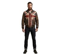 Fancyd Men Union Jack Uk Flag Leather Jacket