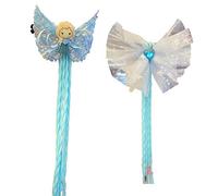 FancyDressWale Snowflake Hair Clips Princess Hair Bow Dress Up Accessories for Parties and Dressing-up