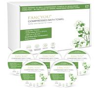 FANCYOU Compressed Bath Towel Tablets 24 PACK 140x70cm Thickened Washable & Reuseable Bath Towels Portable Expandable Disposable Personal Care Cleansing Non Woven Clothes (Green Pack)