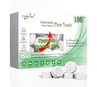 Fancyou Compressed Disposable Face Towel Kit, Thicken Facial Cleansing Cloths Towelettes,Compact Portable Wash Cotton Wipes Tablets Coin Tissues for Beauty Salon Personal Care Travel(100 PCS White)