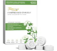 FANCYOU Disposable Face Towels Tablets 23x19cm 100 PACK Bulk Packed Boxes Facial Expandable Cleansing Towelettes Disposable Washcloth Tablets for Beauty & Personal Care