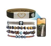 Fancypost 5 PCS Daily Bible Verse WWJD Bracelets Set with Scan Adjustable Christian Jesus Scripture Crystal Bead Cross Bracelet Stretch Bracelets Inspirational Gifts for Women Men, 5 UK, Stone Nylon