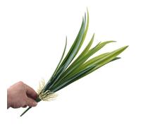 FANCYPUMPKIN Artificial Cymbidium Leaves Clivia Faux Orchid Leaves Fake Stem Leaves Real Touch Plants Arrangement Pot Décor, 18Inches