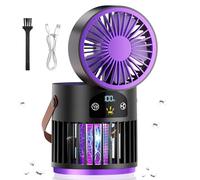 Fancysky Mosquito Killer Fan Lamp, Fly Fan Table, 360° UvMosquito FlyTrap Lamp, Hanging Insect Killer, Multifunctional Fly Repellent Fan, Five Wind Speeds