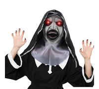 Fancysky Scary Nuns Mask, Halloween Horror Mask, Create a Halloween Atmosphere, The Nun Scary Latex Mask, Horror Party and Carnival Costume Accessories