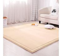 Fancytan Large Baby Play Mat, 3cm Thick Floor Mats for Kids Toddlers Crawling, Tummy Time, Foldable Crawling Mat for Boy or Girl Child's Room, Bedroom, Playroom, Beige, 120x200cm