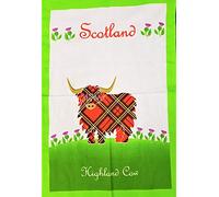 FANCYTHAT and SCIFI PLANET Highland Cow Tea Towel