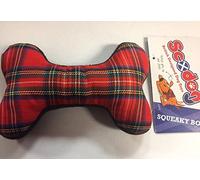 FANCYTHAT and SCIFI PLANET Squeaky Tartan Dog Bone