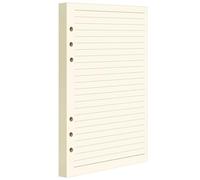 FANDAMEI 45 Sheets Refills Ruled Lined Paper for A5 6 Hole Binder - 8.3 x 5.6 Inch Loose-Leaf Refillable Planner Inserts Note Paper, A5 Lined Paper Refill for Class Meeting Records(8 mm Ruled)
