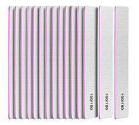 FANDAMEI Double Sided Nail Files, 15pcs Nail Styling Tools - 100/180 Grit Emery Boards for Home & Salon Use