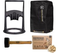 Fandango Fire Tools Kindling Cracker Original Bundle - Comes With Lump Hammer, Cover & Firelighters.log Splitter Set Easy To Use