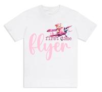 Fandango My First Holiday T-Shirt | Kids T-Shirt Girls Top First Flight t-Shirt Summer Vacation top First Time Flyer - Pink (UK, Age, 7 Years, 8 Years, Regular)