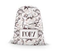 Fandango Personalised Premium Drawstring Bag Dinosaur Fossils PE Gym Kit School P.E Kids Sport Rucksack