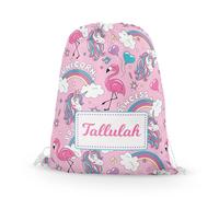 Fandango Personalised Premium Drawstring Bag Princess Unicorn PE Gym Kit School P.E Kids Sport Rucksack
